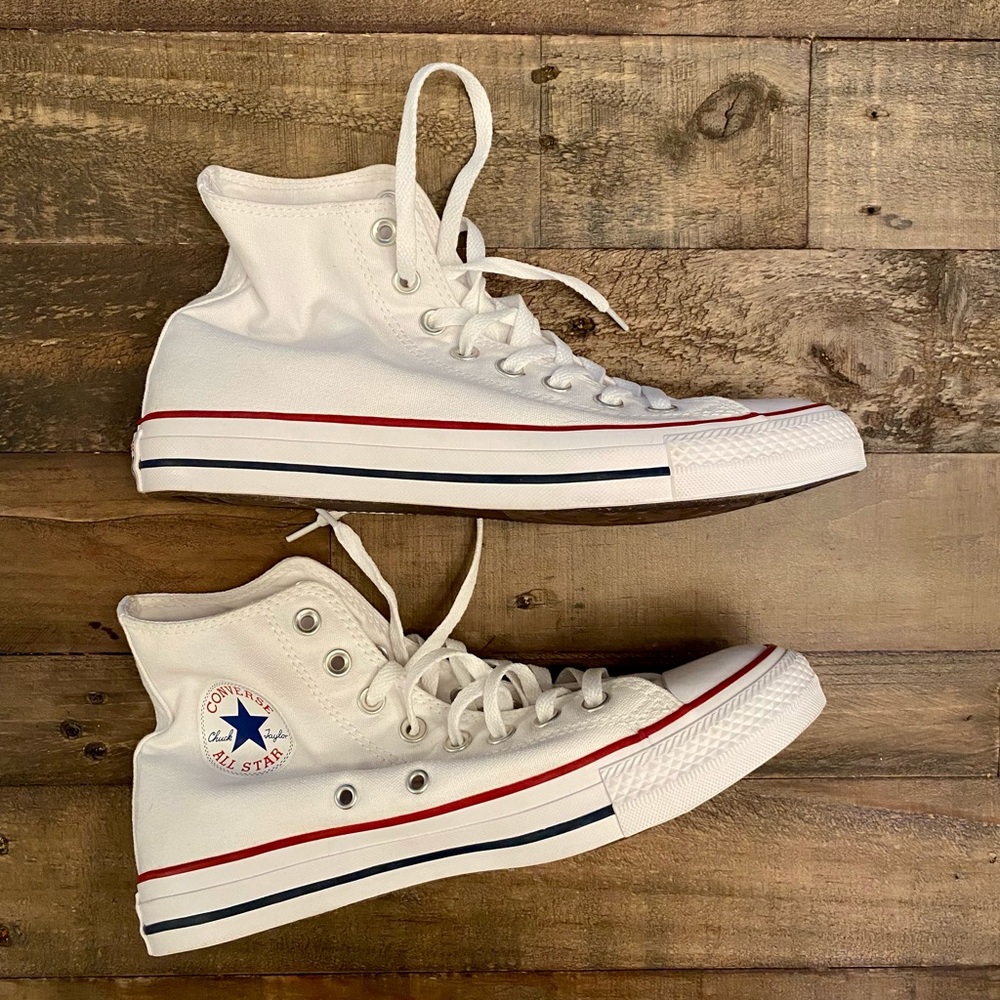 White high top chucks. Women’s 9. NIB